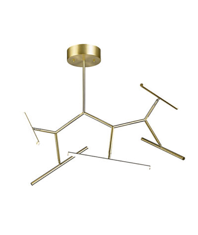 Zambelis Lights Μοντέρνο Κρεμαστό Φωτιστικό με Ενσωματωμένο LED σε Χρυσό Χρώμα 2071
